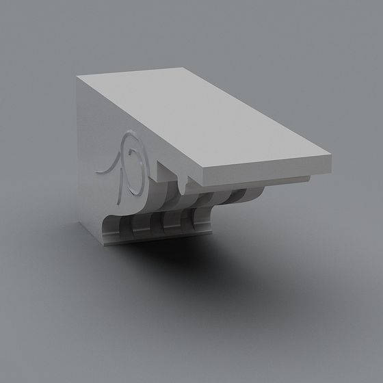 Low-Poly Architectural Decorative Column 3D model