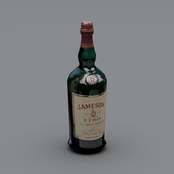 Historical Jameson 1780 Whiskey Bottle 3D model