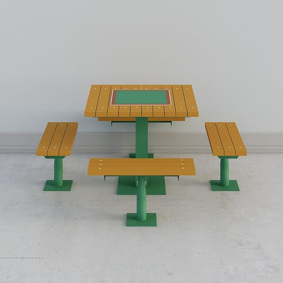 Urban Oasis Outdoor Leisure Table and Chair 3D model