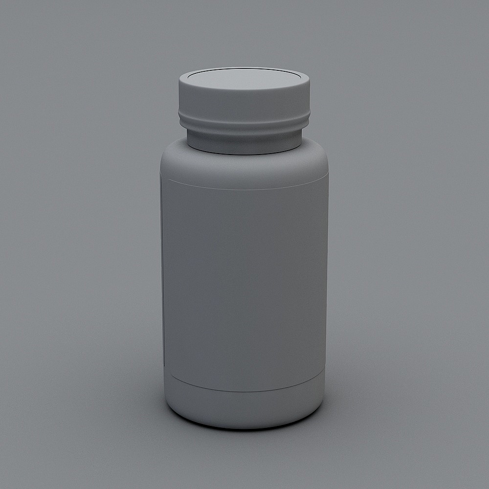 Modern Minimalist Medicine Bottle 3D model