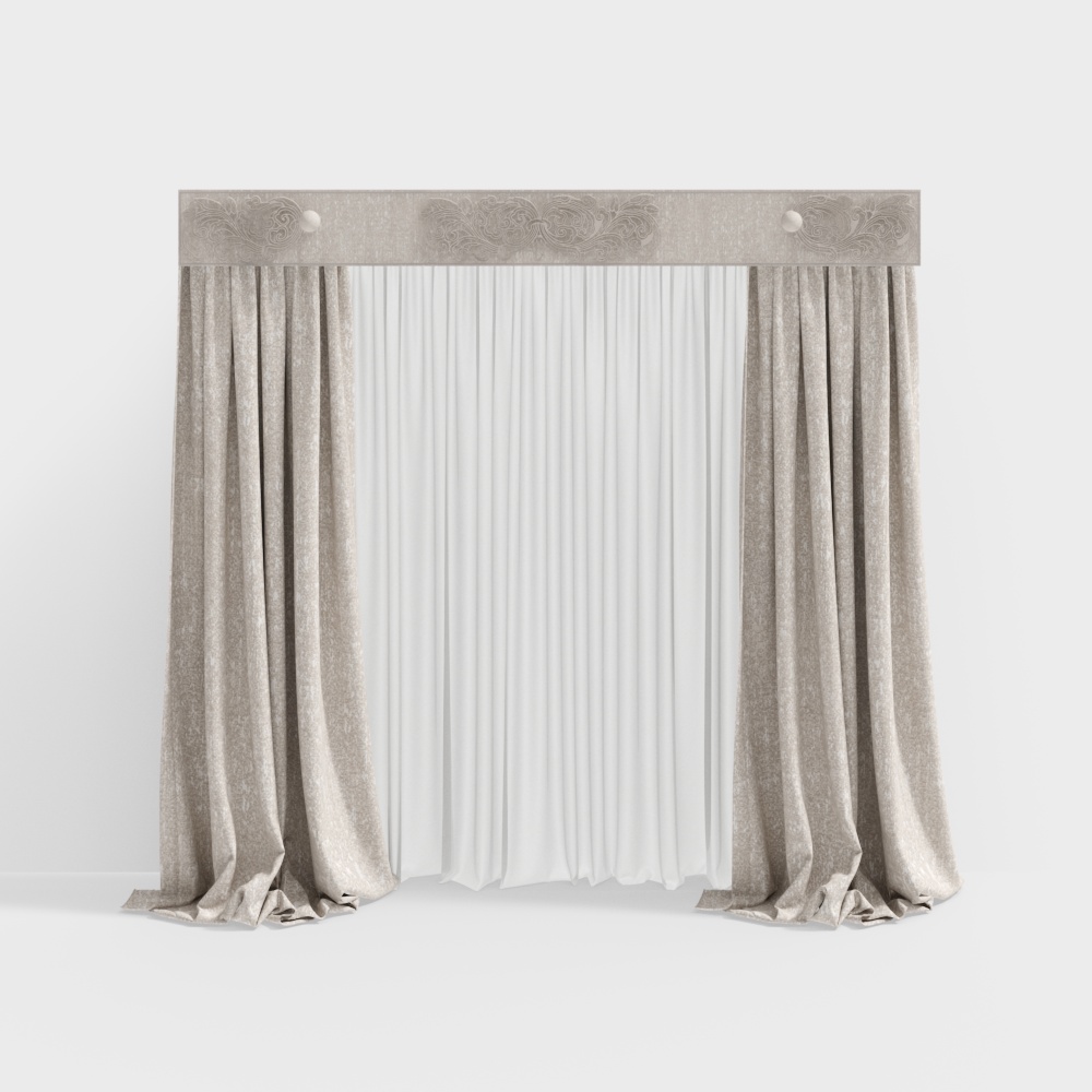 Design Space - Coral Sea - High Precision -C21163-2- Curtain 280cm