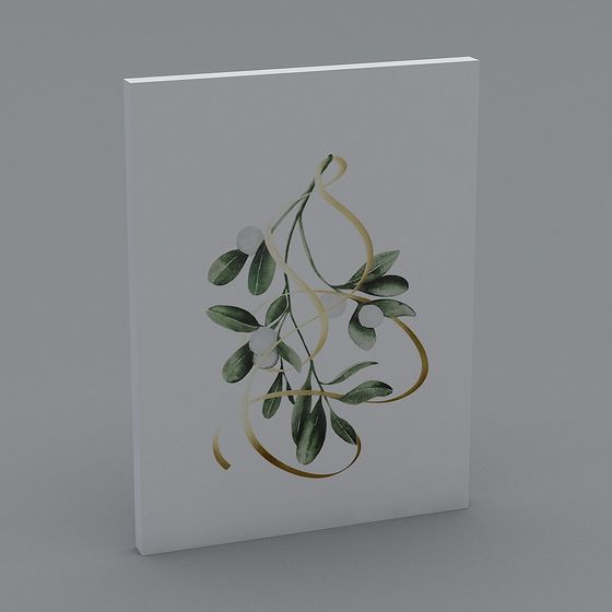 Winter Greenery Low-Poly 3D Model