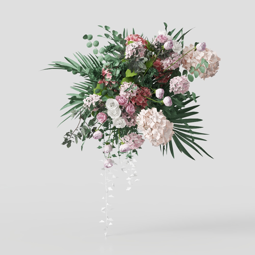 Dreamy Flower Bouquet Low-Poly 3D Model
