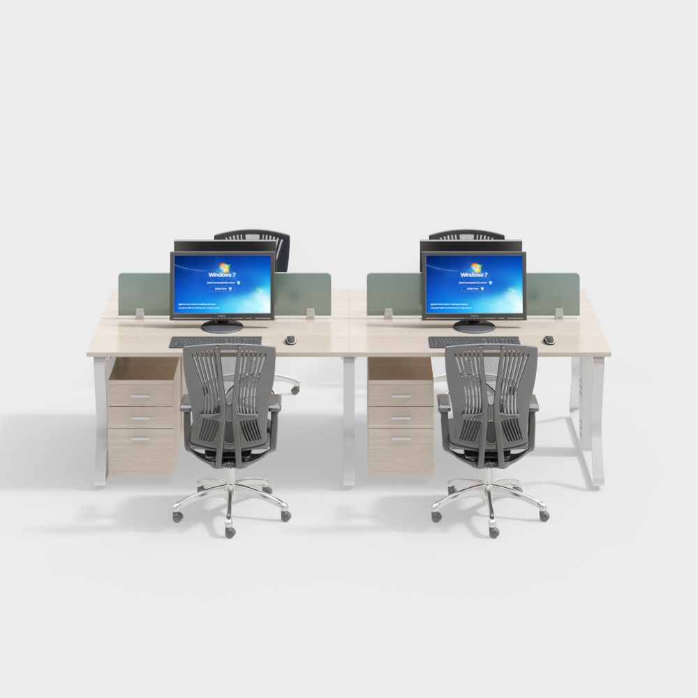 Combinaison de bureau et chaise de bureau modernes