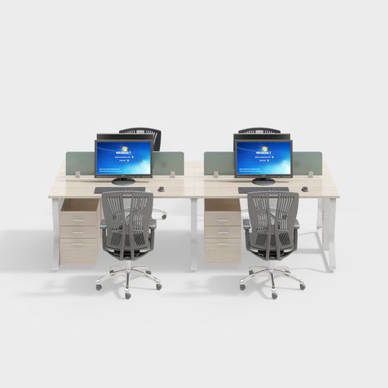 Combinaison de bureau et chaise de bureau modernes