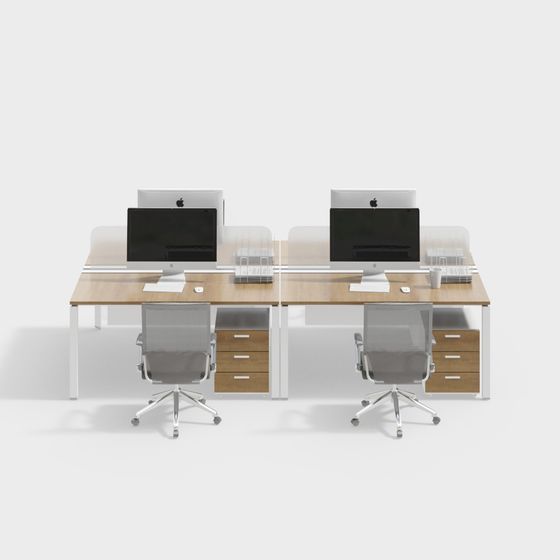 현대 사무실 책상 및 의자 조합