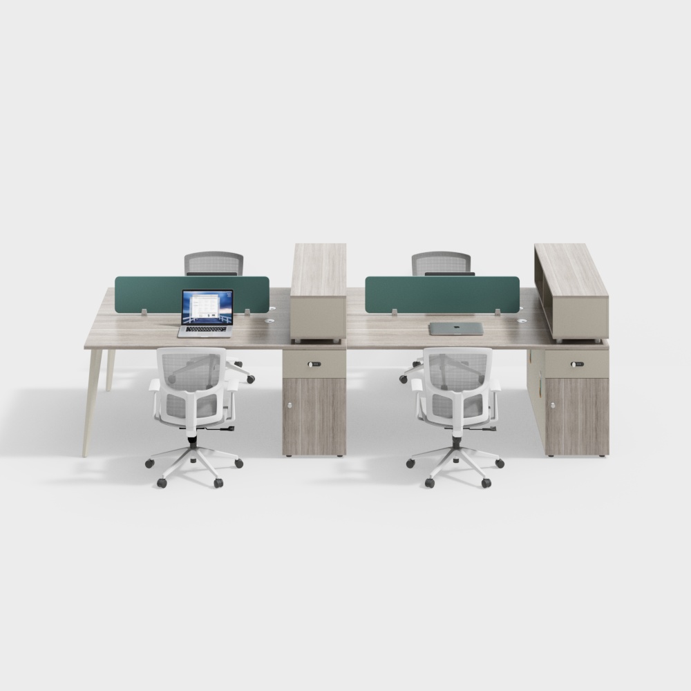 현대 사무실 책상 및 의자 조합