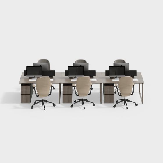 Open Workspace 3D model for Modern Offices