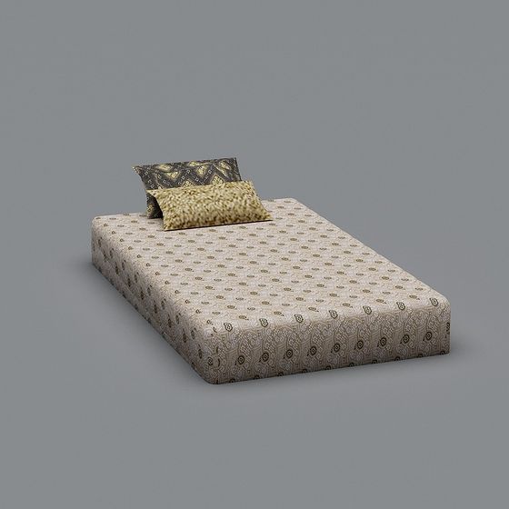 Elegant Low-Polygon Bed 3D model for Creative Projects
