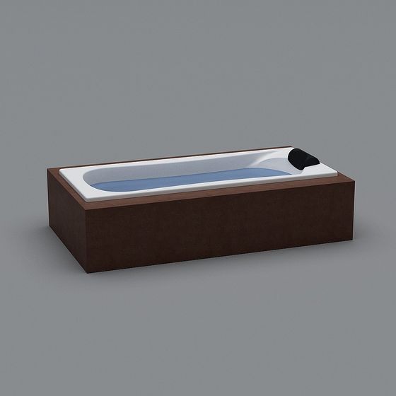 Stylish Low-Poly Bathtub 3D model for Design Projects