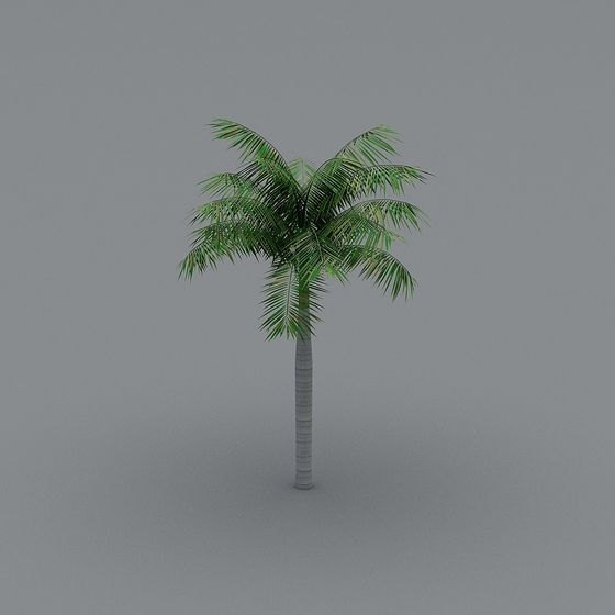 Low-Poly Palm Tree 3D Model for Vibrant Designs