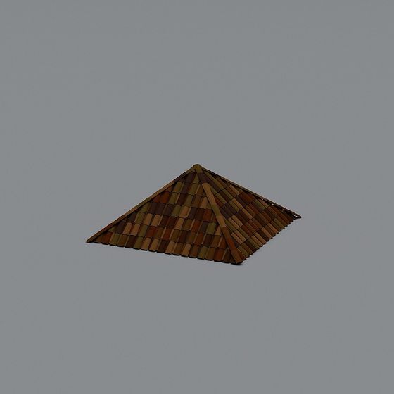 Traditional Tile Roof 3D Model for Unique Designs