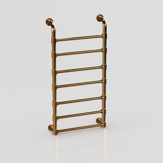 Chic Gold Towel Rack 3D model for Contemporary Designs
