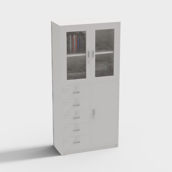 Modern Minimalist File Cabinet 3D model