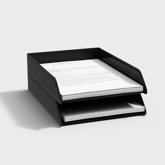 Stylish Leather Folder 3D Model for Office Use