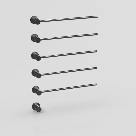 Sleek Low-Poly Towel Rack 3D Model for Modern Spaces