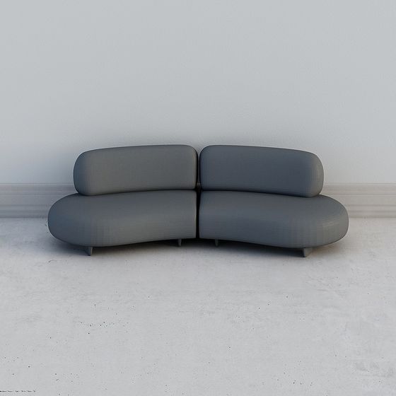 Modern Low-Poly Sofa 3D Model