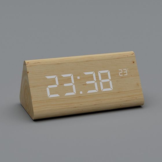 Stylish Low-Poly Clock 3D model for Modern Design