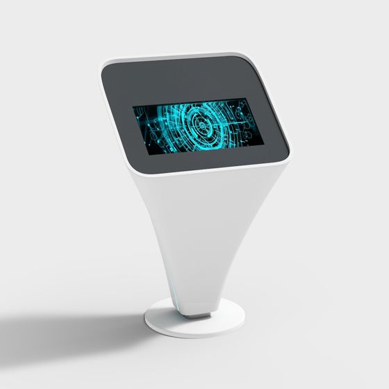 Futuristic Interactive Kiosk 3D model