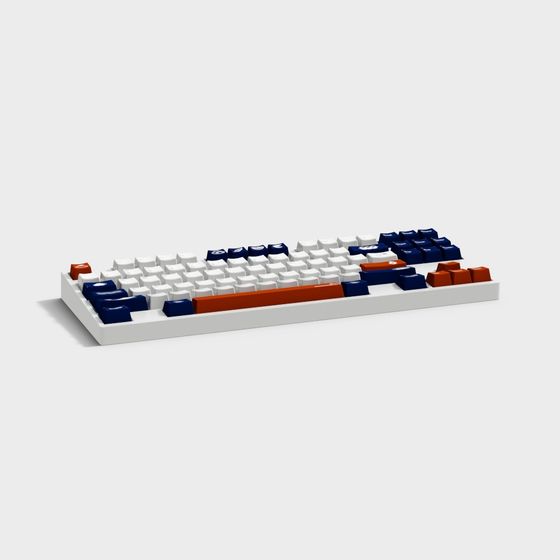 Stylish Low-Polygon Keyboard 3D model
