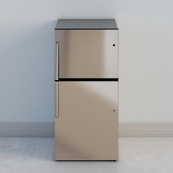 Black Fridge 3D Model for Kitchen Spaces
