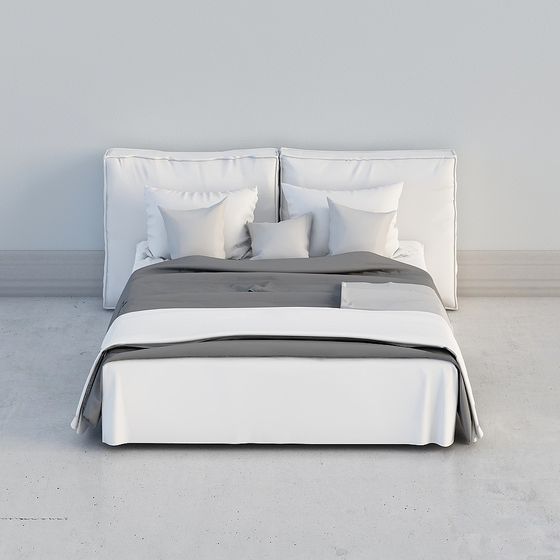 Modern Minimalist Bed 3D model