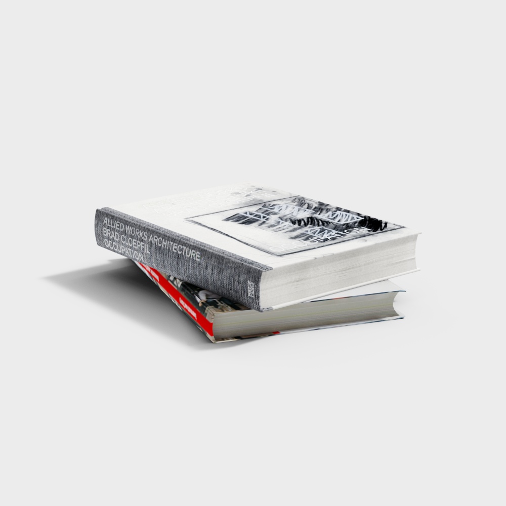 Low Poly Architectural Book 3D Model