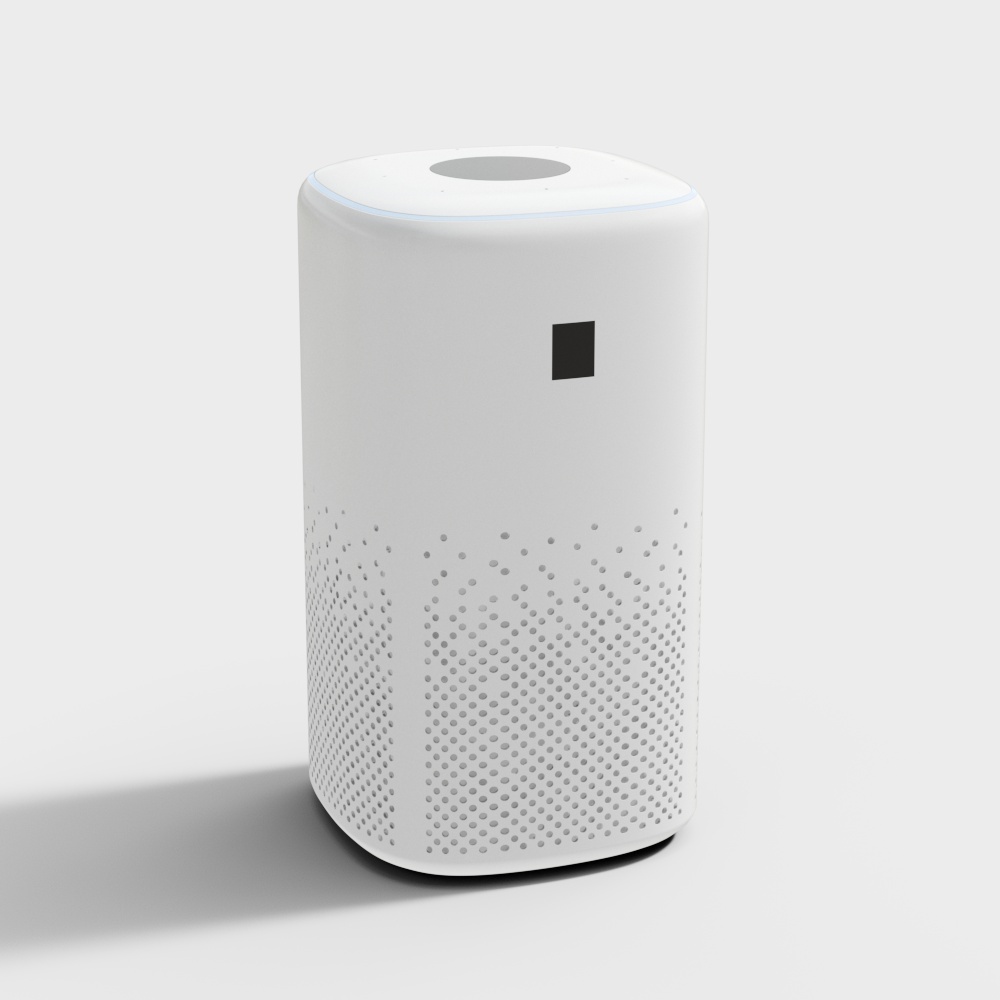 Minimalist Smart Speaker 3D Model – Low-Poly Futuristic Design