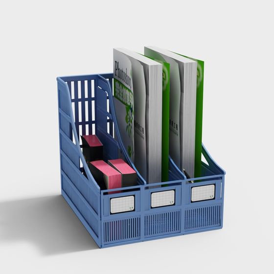 Stylish Bookshelf Storage Box 3D model