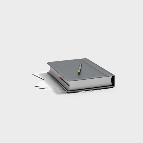 Knowledge Book Low Poly 3D Model