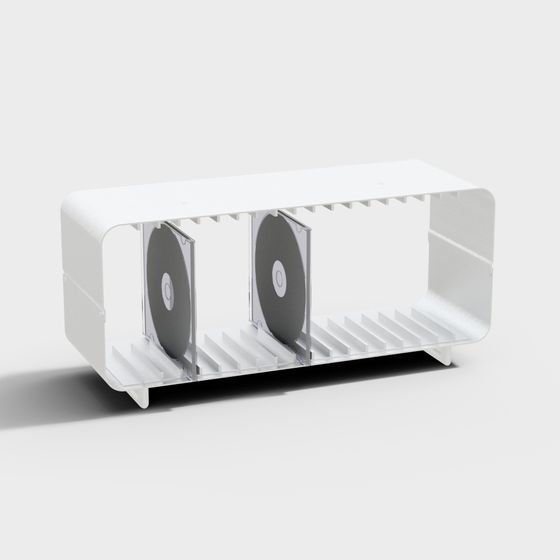 Elegant Minimalist CD Storage Rack 3D Model