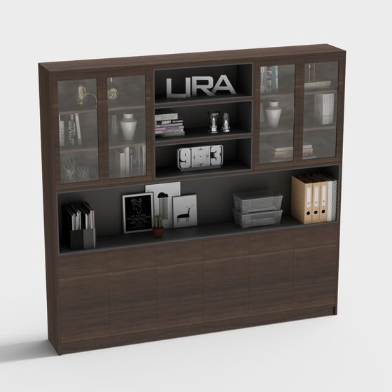 LIRA Low-Polygon Bookshelf 3D model