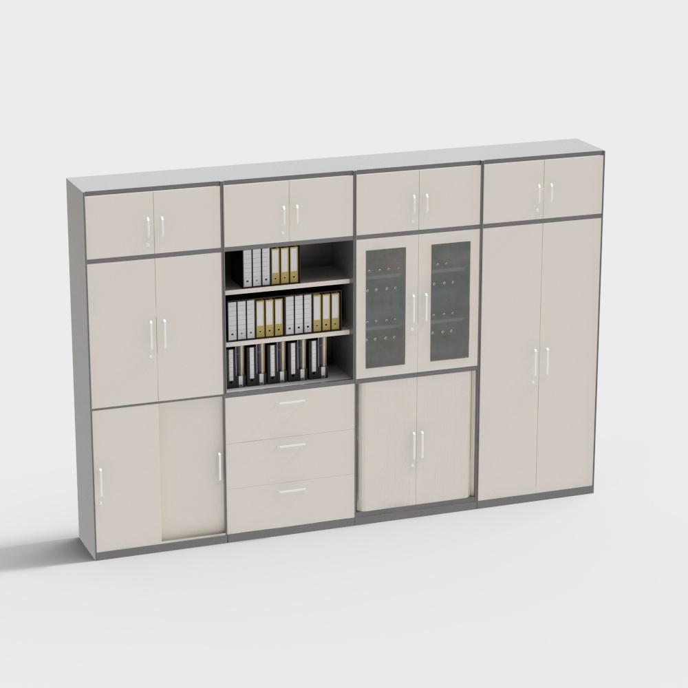 Modern Minimalist Office Cabinet 3D model