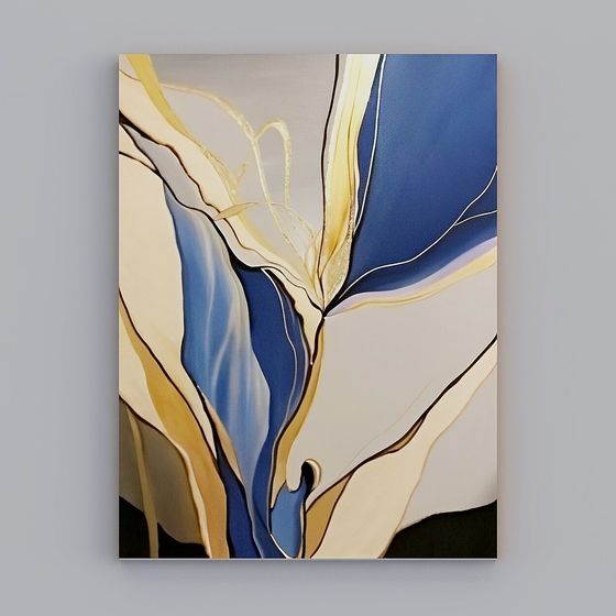 Abstract Floral 3D Model Design