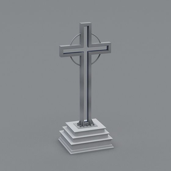 Low-Poly Sacred Cross 3D model