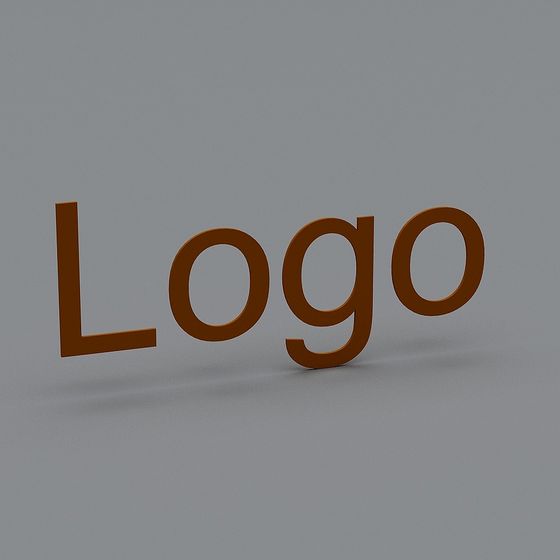 Stylish Low Poly Logo 3D Model