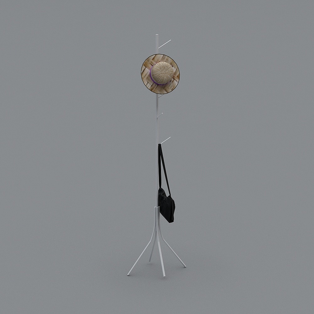 Stylish Low-Polygon Coat Rack 3D model