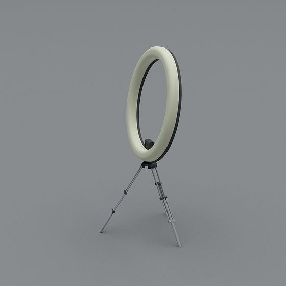 Unique Low-Poly Ring Light Stand 3D model