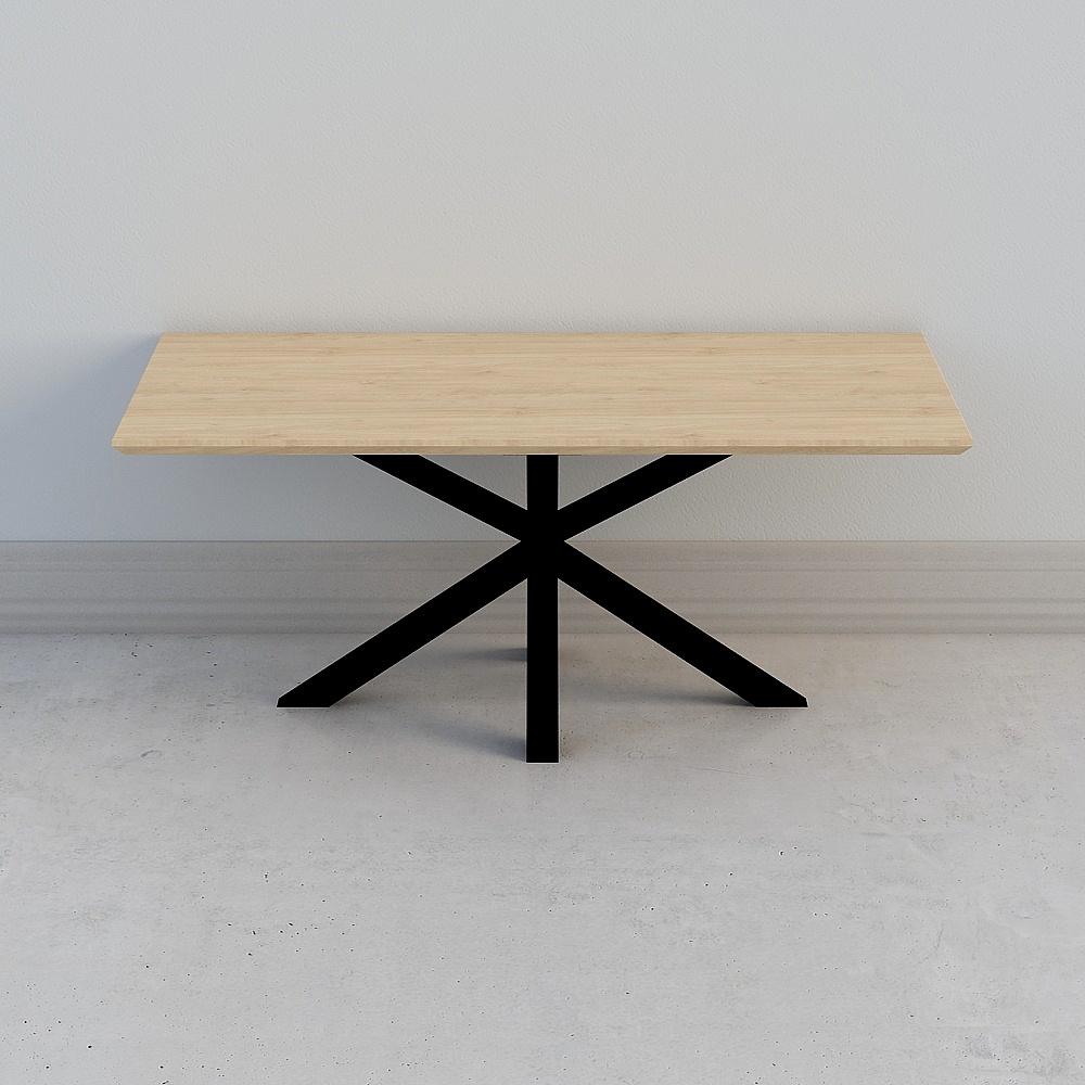 Modern Minimalist Cross-Leg Dining Table 3D model