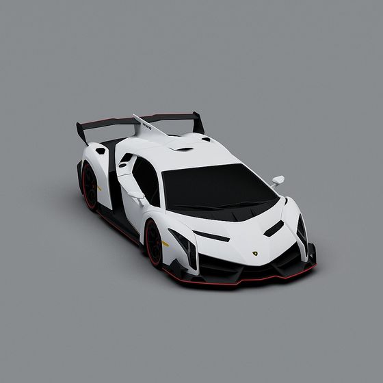 Speed Wing 3D model - Futuristic White Sports Car