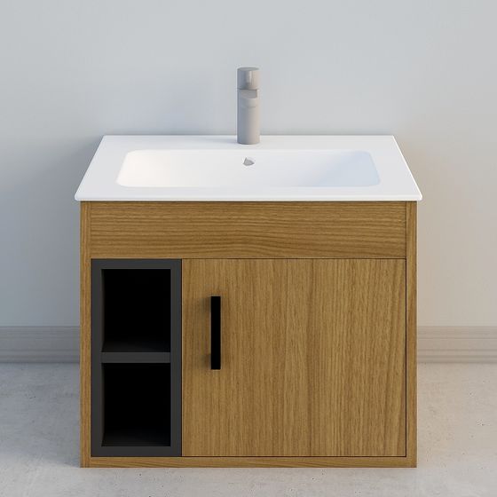 Modern Minimalist Bathroom Cabinet 3D model