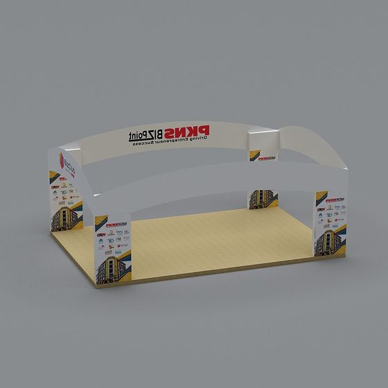 Low Poly Exhibition Stand 3D Model