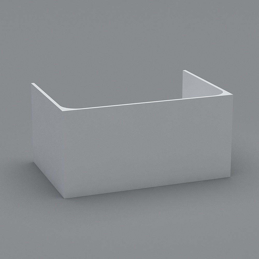 Minimalist Bathtub 3D Model