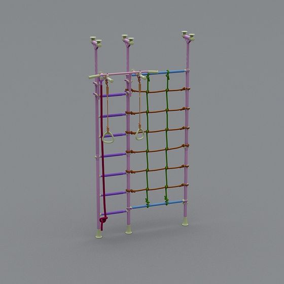 Vibrant Children's Climbing Frame 3D model
