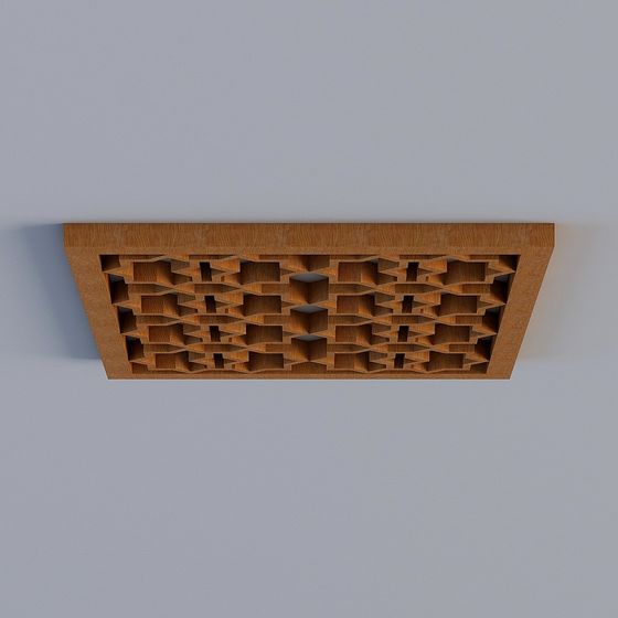 Geometric Wood Panel 3D model
