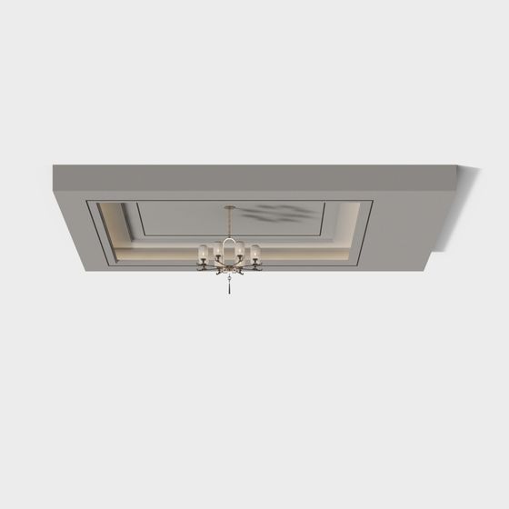 Elegant Chandelier Ceiling 3D model for Modern Interiors