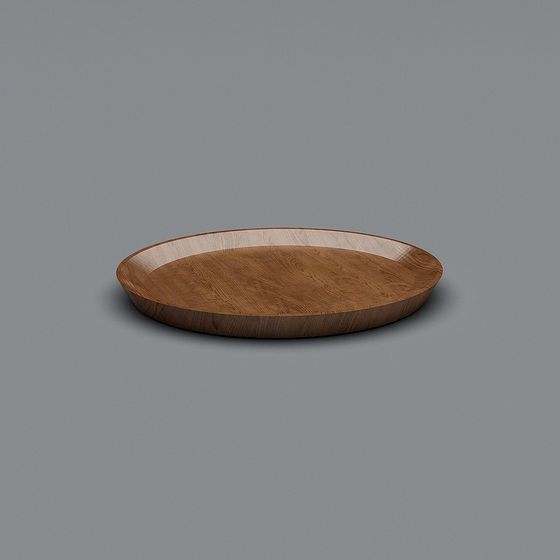 Realistic Wooden Tray 3D model