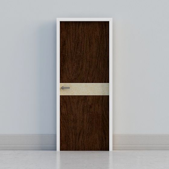 Elegant Wooden Door 3D model