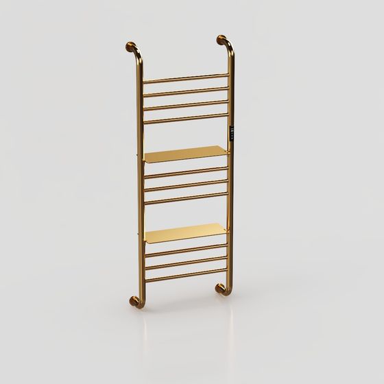 Elegant Golden Towel Rack 3D model