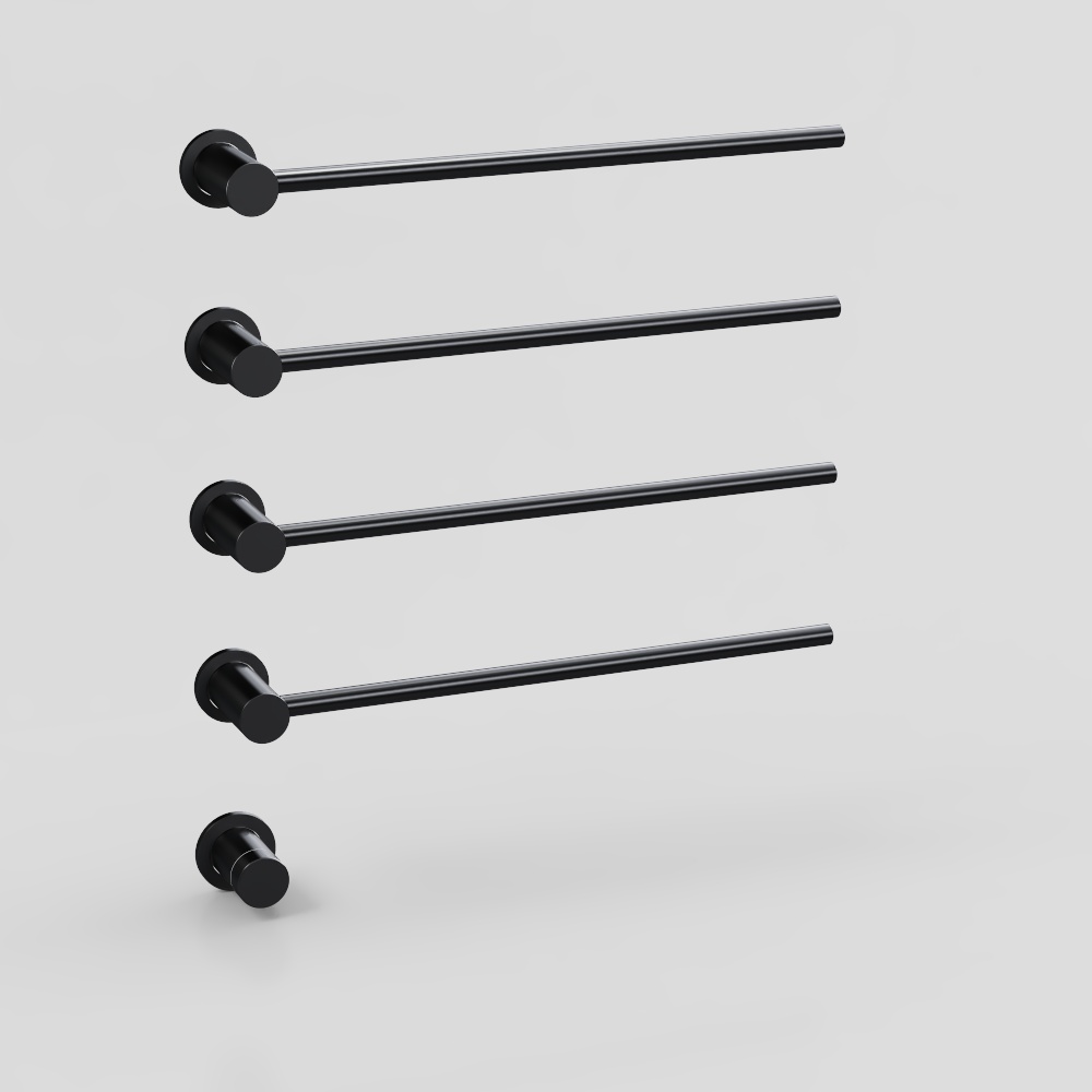 超高級ヴィラモデル-カーボンファイバー電動タオルラック-G16電気メッキエレガントブラック